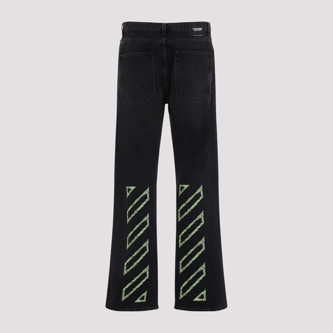Off White Diag Relaxed Jeans Men
