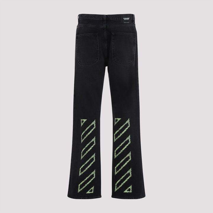 Off White Diag Relaxed Jeans Men