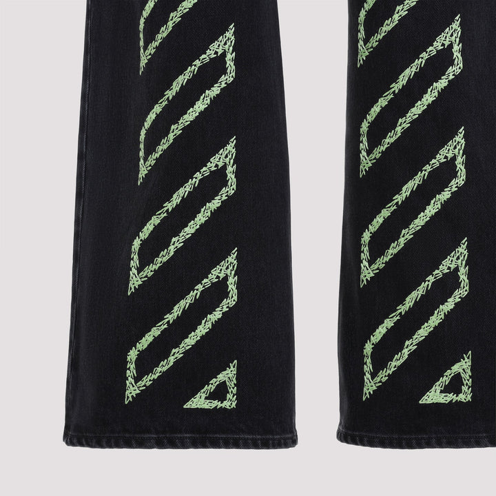 Off White Diag Relaxed Jeans Men