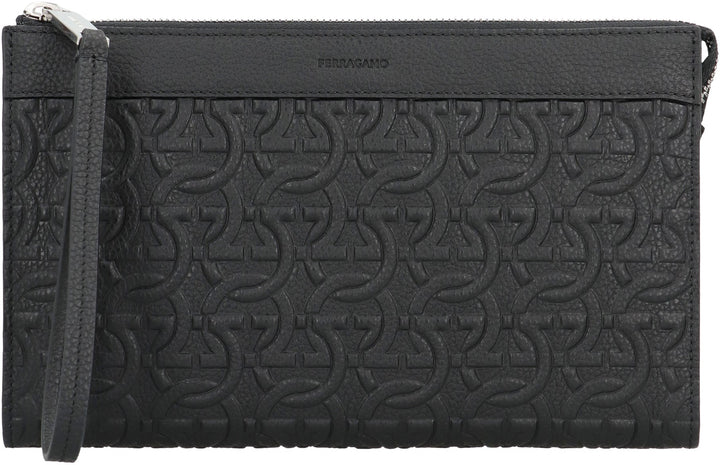 Ferragamo Travel Document Holder with Gancini Hook - 25 CM
