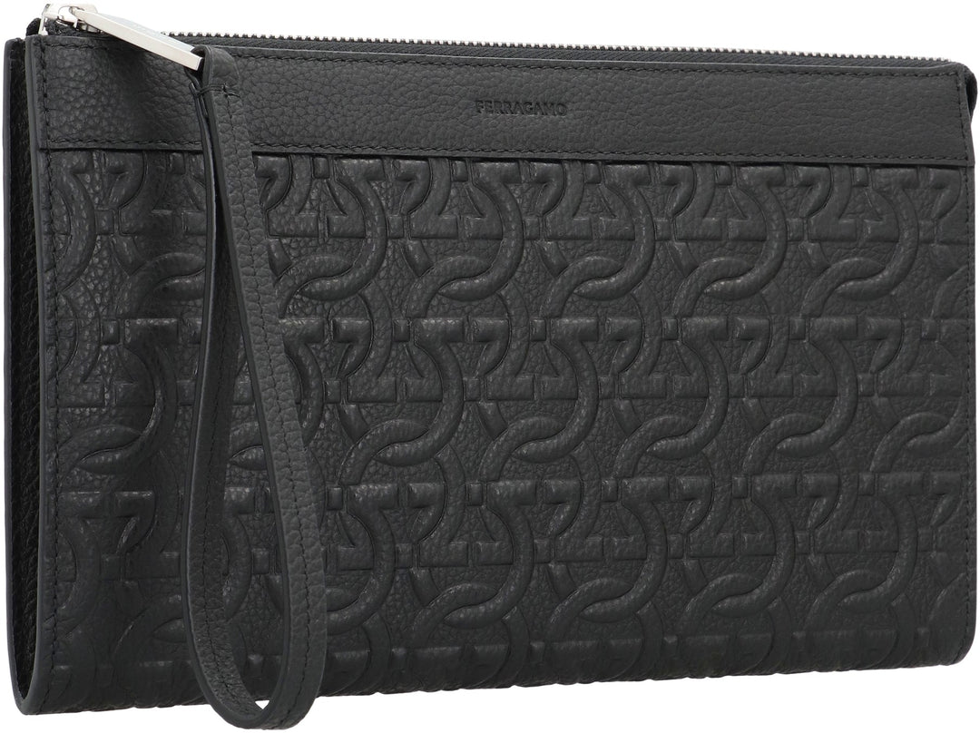 Ferragamo Travel Document Holder with Gancini Hook - 25 CM