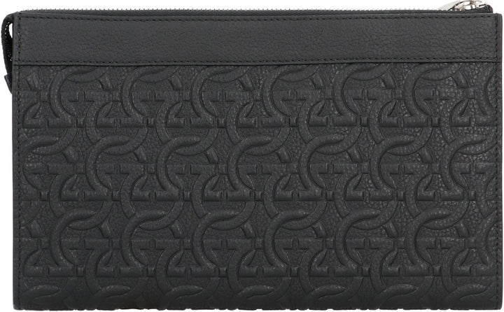 Ferragamo Travel Document Holder with Gancini Hook - 25 CM