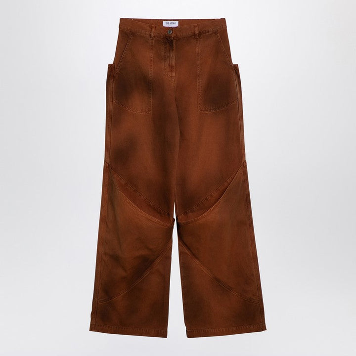 The Attico Brown Shaded Baggy Jeans Women