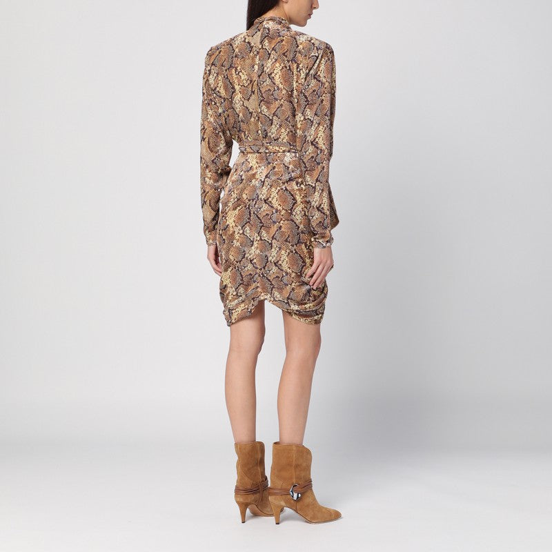 Isabel Marant Cleora Snake Print Dress Women