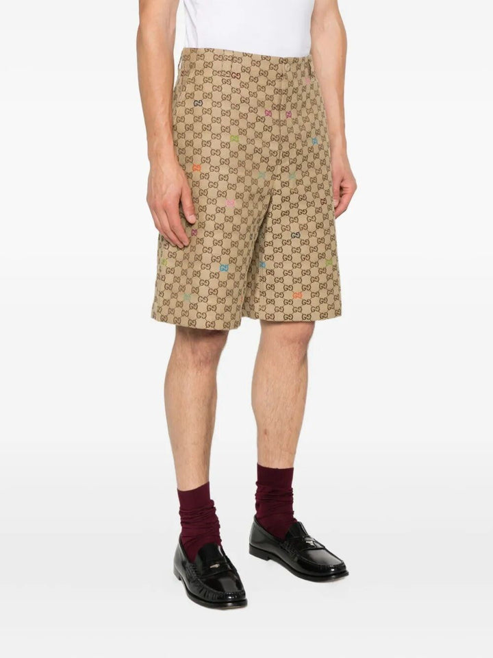 Gucci Men `Gg Canvas` Short Pants