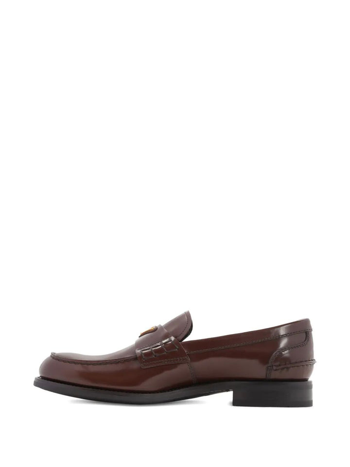 Prada Men Brushed Leather Loafers