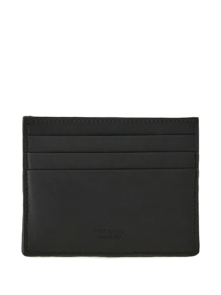 Ferragamo Men Gancini Woven Card Holder