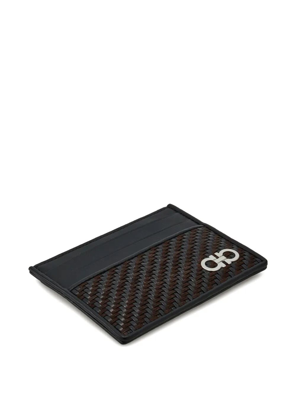 Ferragamo Men Gancini Woven Card Holder