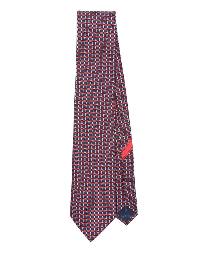 Ferragamo Men Geometric-Pattern Aida Silk Tie