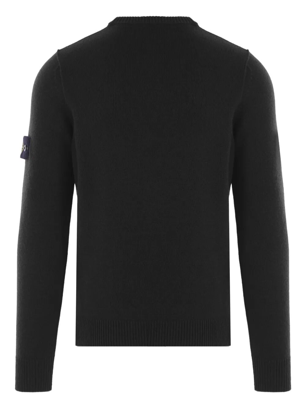 Stone Island Men Crew Neck Wool Sweater With Reverse Stitch Details