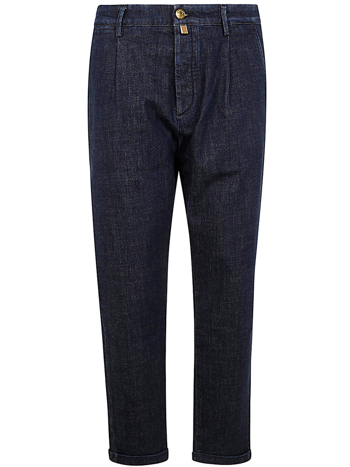 Jacob Cohen Men Crop Slim Single Pence Henry Pant