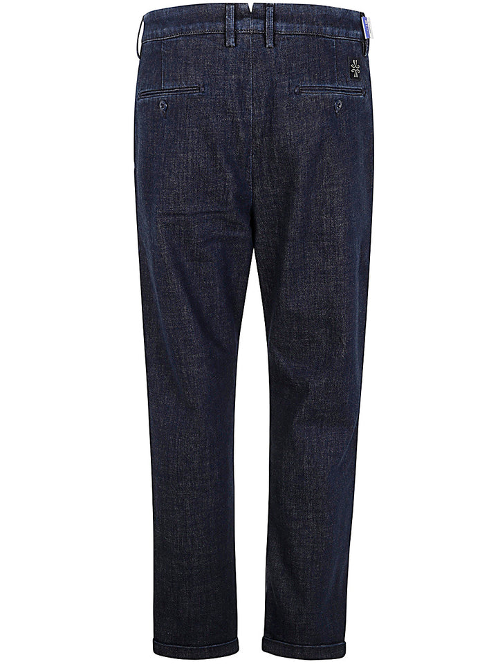 Jacob Cohen Men Crop Slim Single Pence Henry Pant