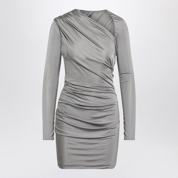 The Attico Draped Grey Mini Dress Women