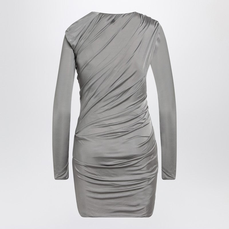 The Attico Draped Grey Mini Dress Women