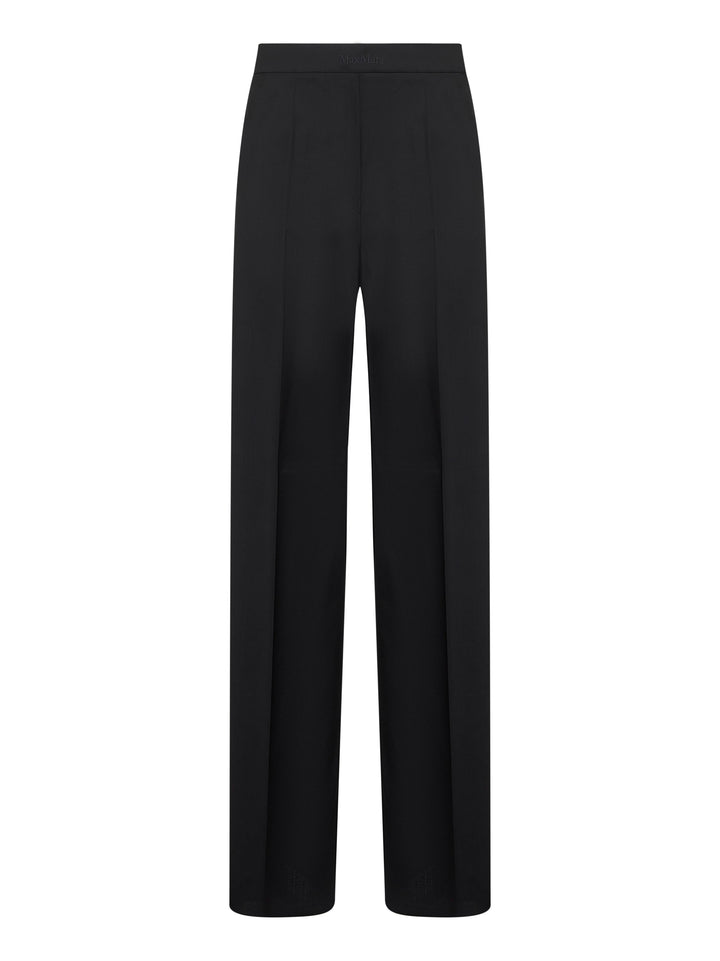 Max Mara Women Black Light Wool Fernet Straight Trousers