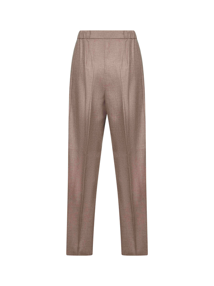 Max Mara Women Turtledove Stretch Cashmere Gatti Drawstring Trousers