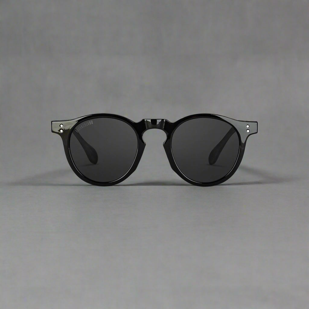 Black stylish Italian designed affordable sunglasses with UV protection.