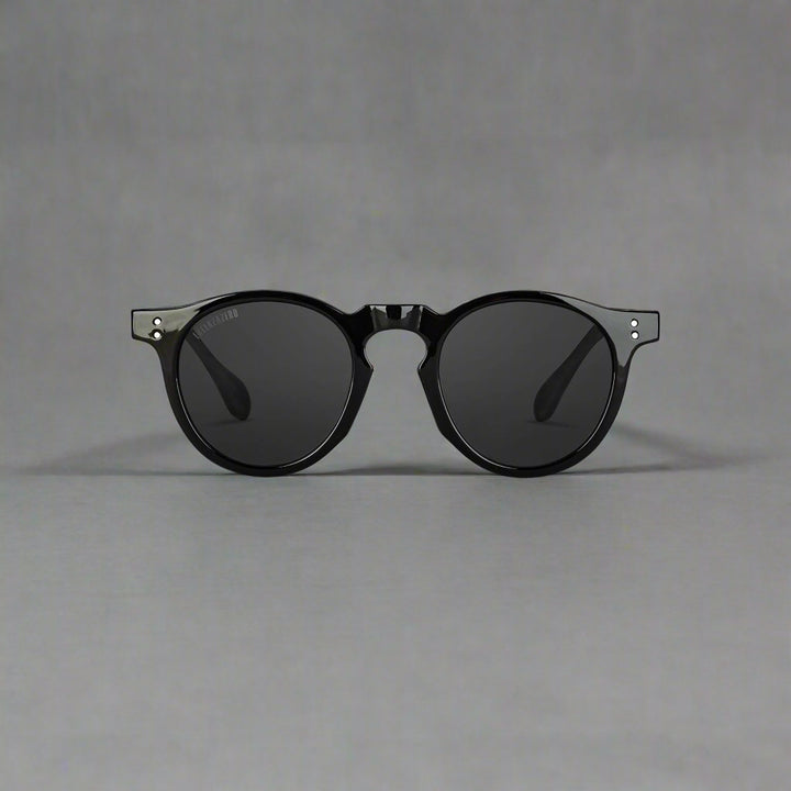 Black stylish Italian designed affordable sunglasses with UV protection.