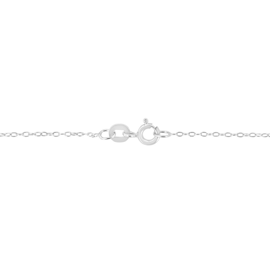 14K White Gold 2.00 Cttw Brilliant Round-Cut Diamond 7 Stone Flower Cluster 18" Pendant Necklace (H-I Color, SI2-I1 Clarity)