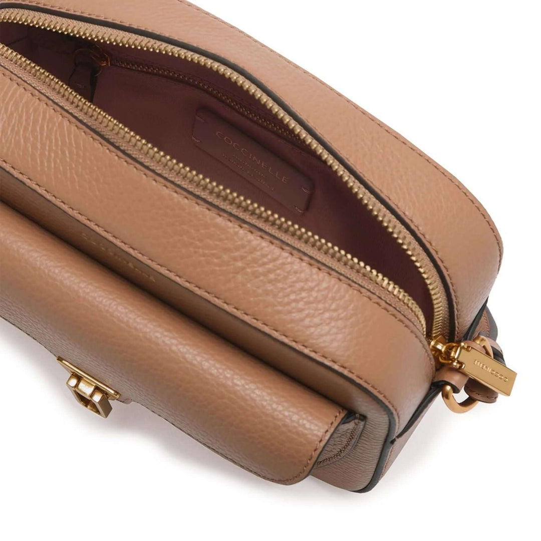 Coccinelle women's brown leather Crossbody Bags