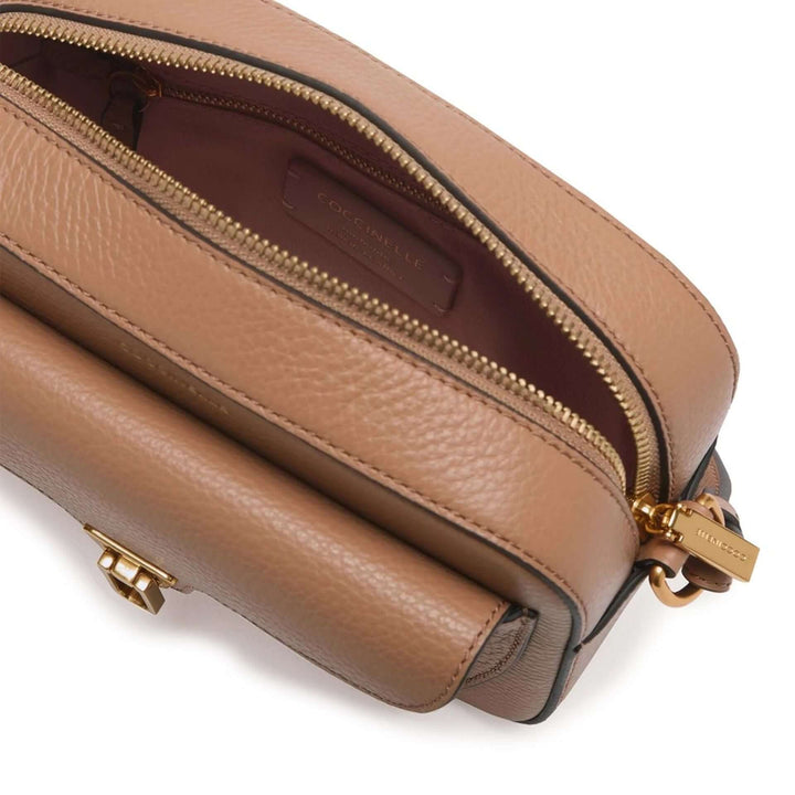 Coccinelle women's brown leather Crossbody Bags