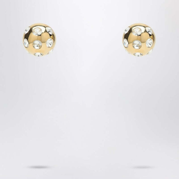 Jacquemus Square Round Earrings With Rhinestones Women