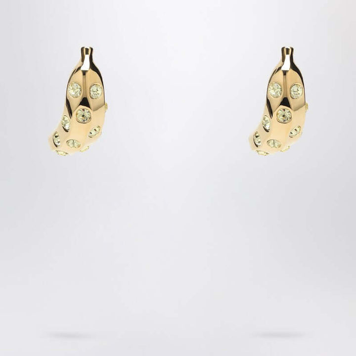 Jacquemus Banana Earrings With Rhinestones Women