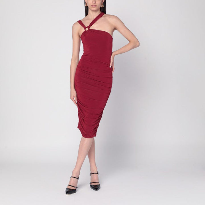 Isabel Marant One-Shoulder Ethel Dress In Light Burgundy Women