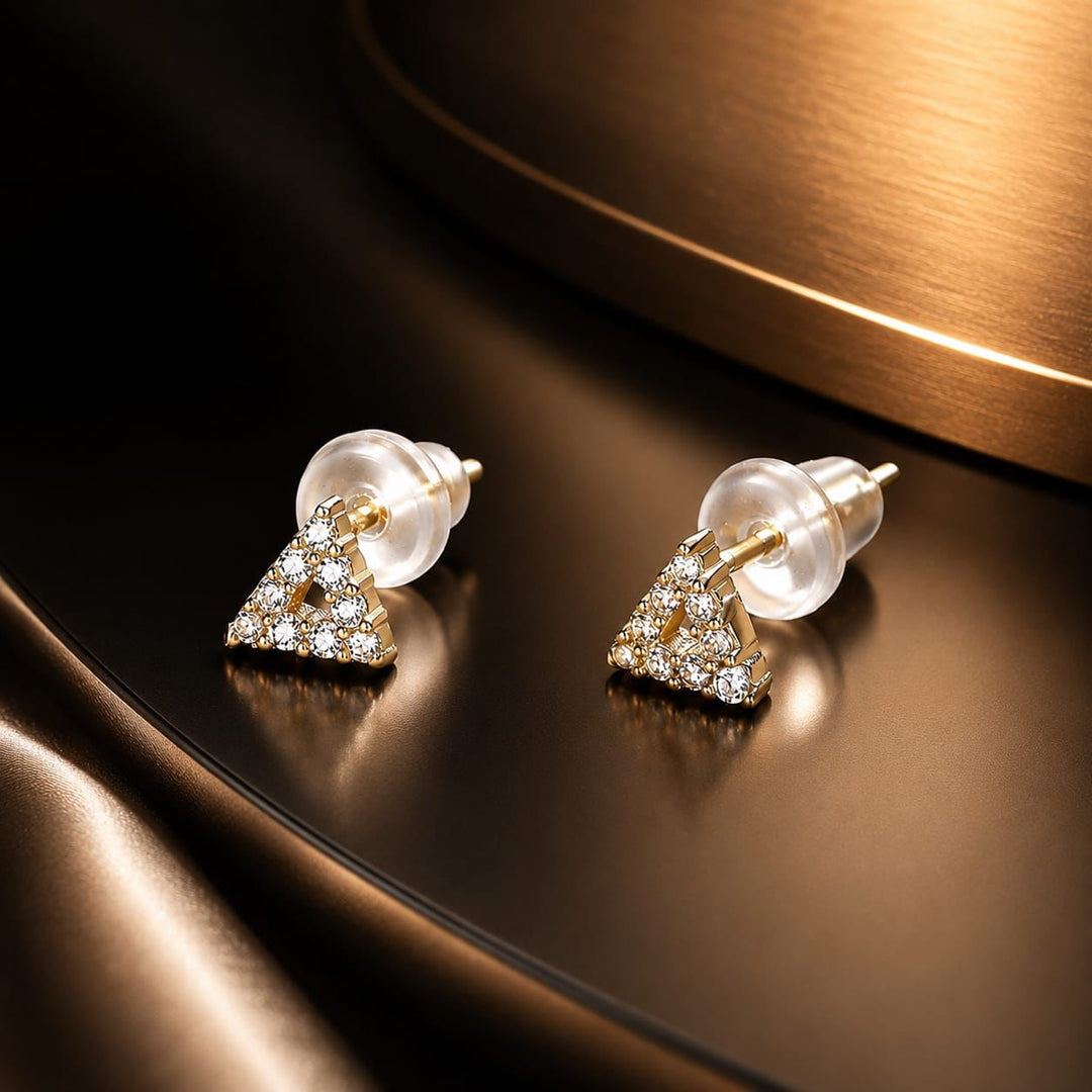 925 Sterling Silver &amp; Plated Gold CZ Earrings for Women