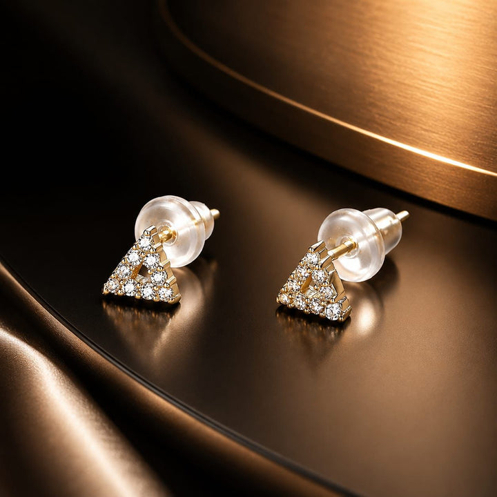 925 Sterling Silver &amp; Plated Gold CZ Earrings for Women