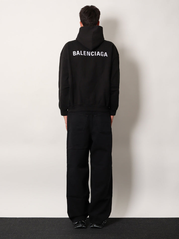 Balenciaga Men Logoed Cotton Sweatshirt