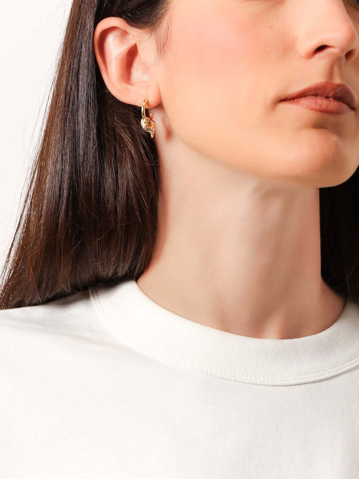 Bottega Veneta Women Knot Silver Earrings