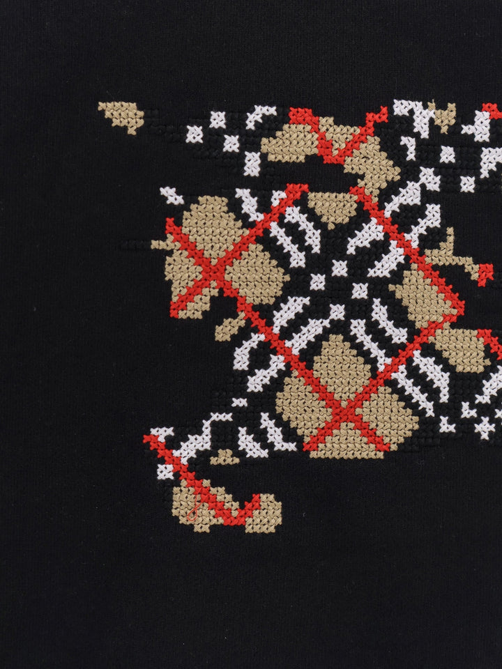 Burberry Men Cotton Sweatshirt With Logo Embroidery