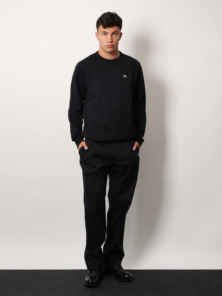 Burberry Men Cotton Sweatshirt With Logo Embroidery