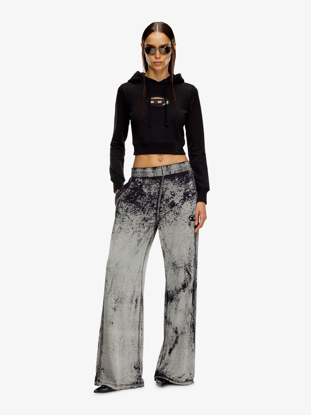 Diesel Women Slimmy Cotton Blend Sweatshirt