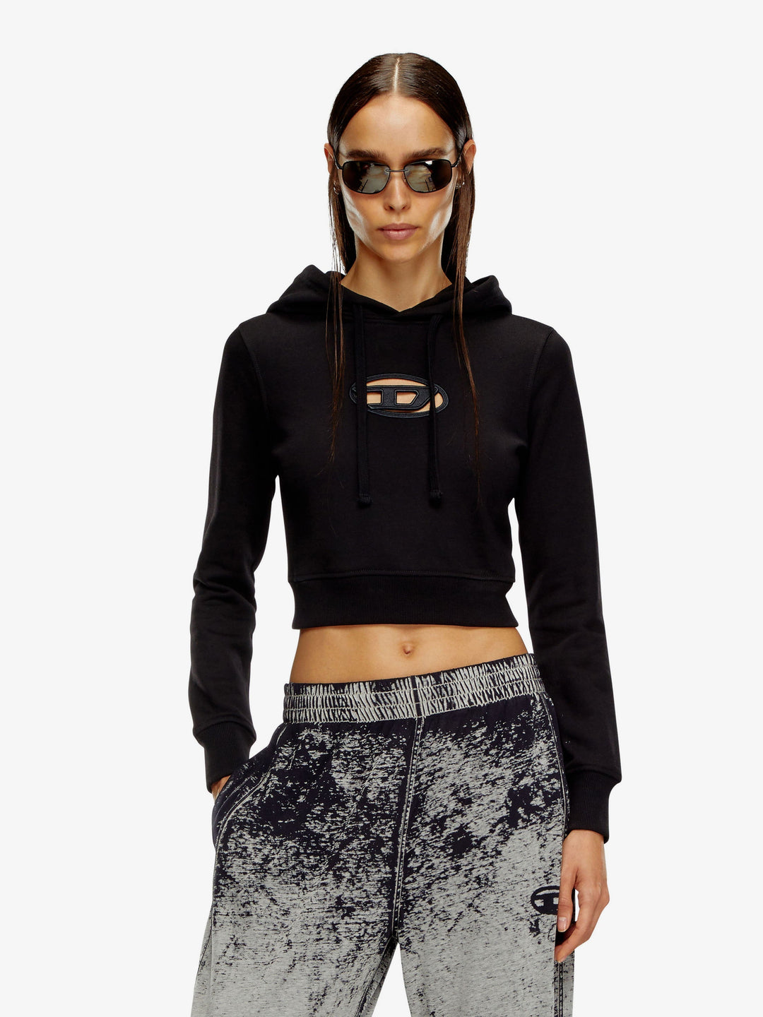 Diesel Women Slimmy Cotton Blend Sweatshirt