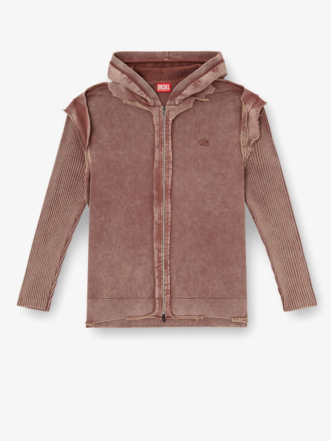 Diesel Men K-Pelto Cotton Sweatshirt With Distressed Effect