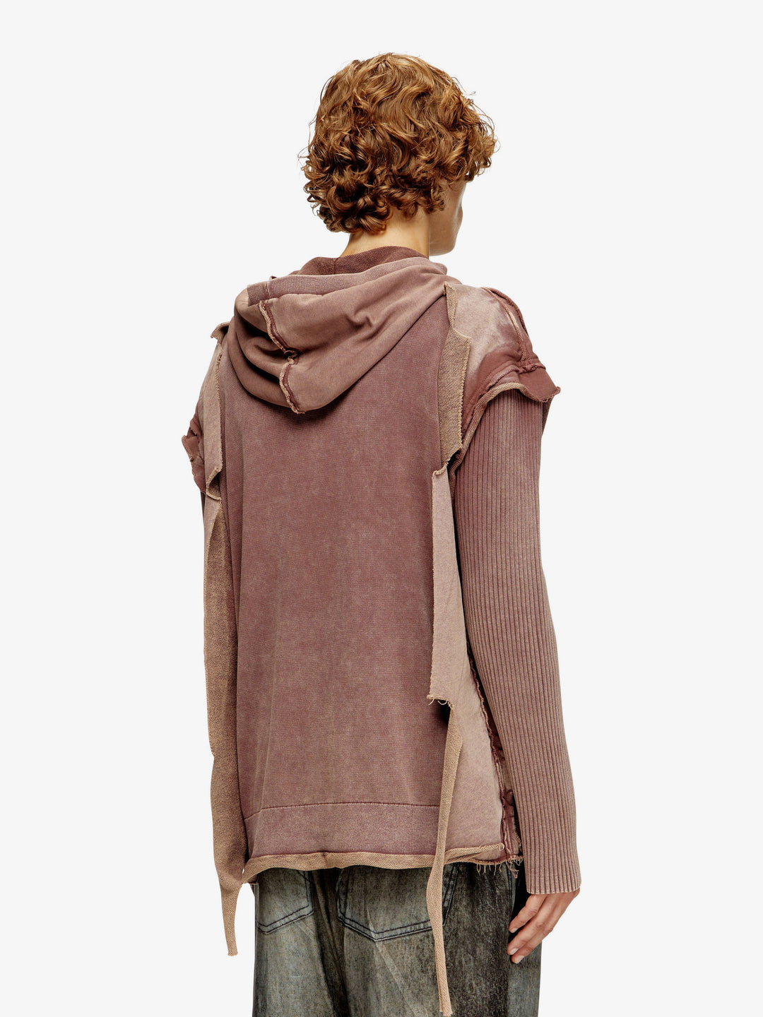 Diesel Men K-Pelto Cotton Sweatshirt With Distressed Effect