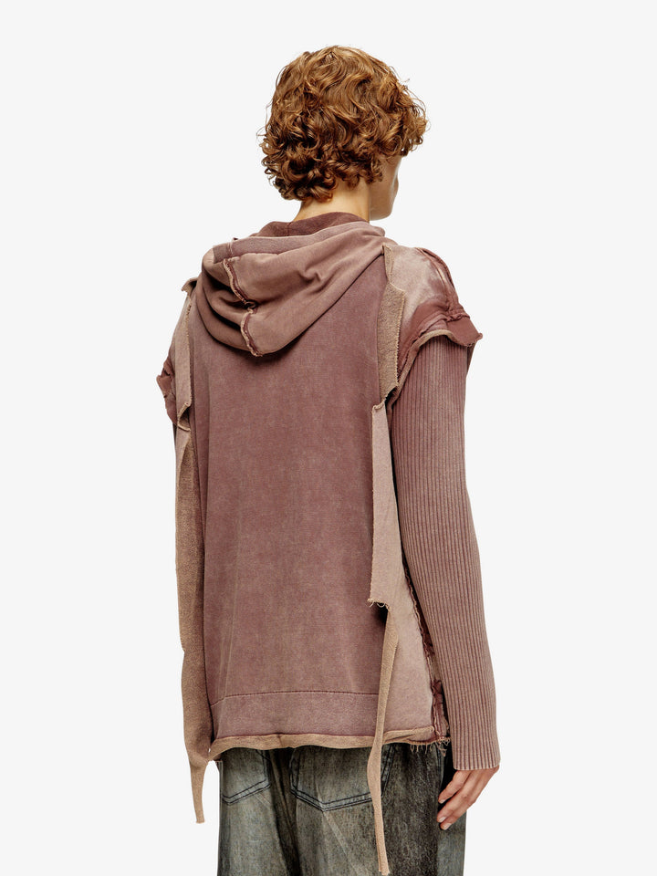 Diesel Men K-Pelto Cotton Sweatshirt With Distressed Effect