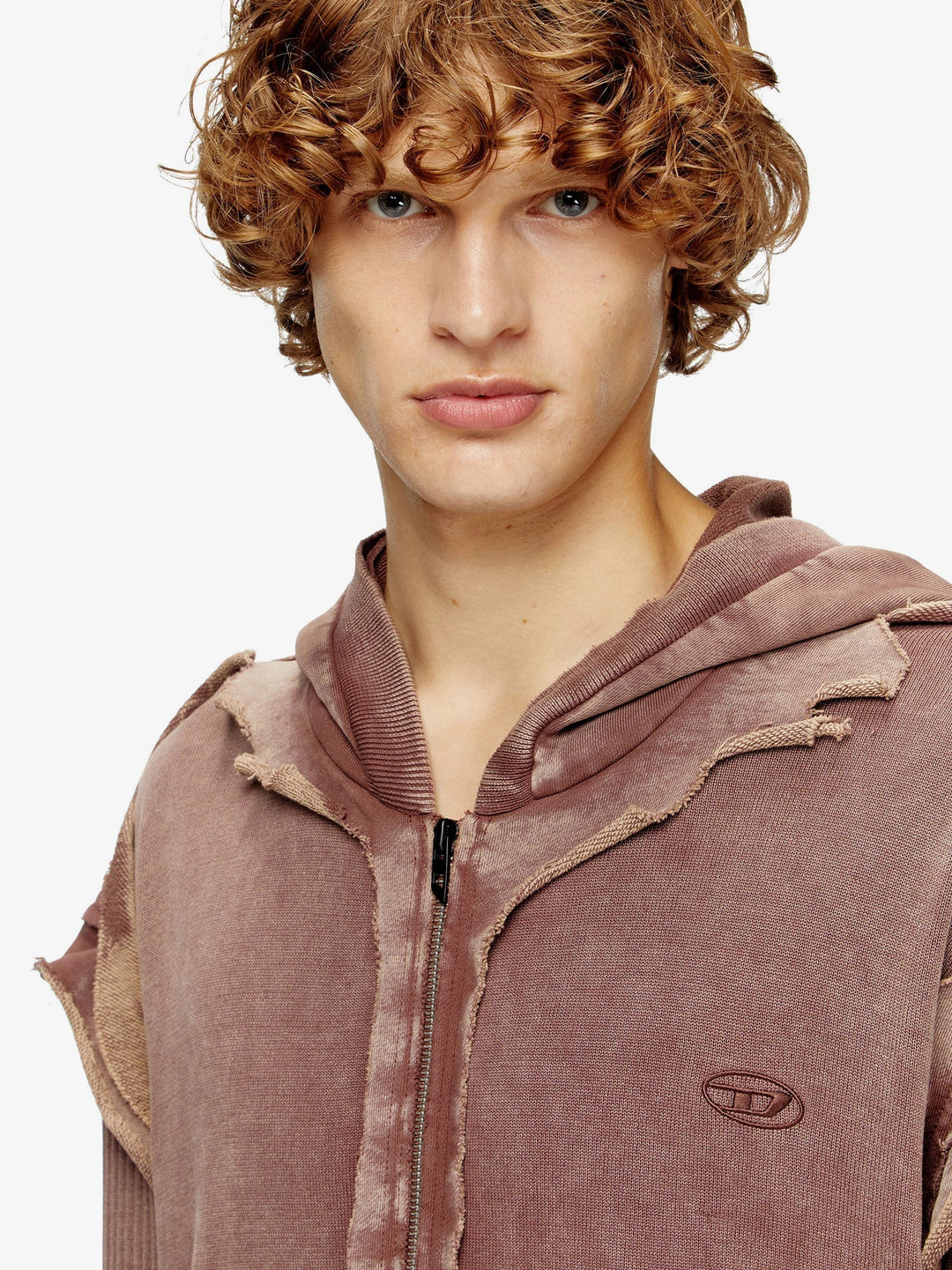 Diesel Men K-Pelto Cotton Sweatshirt With Distressed Effect