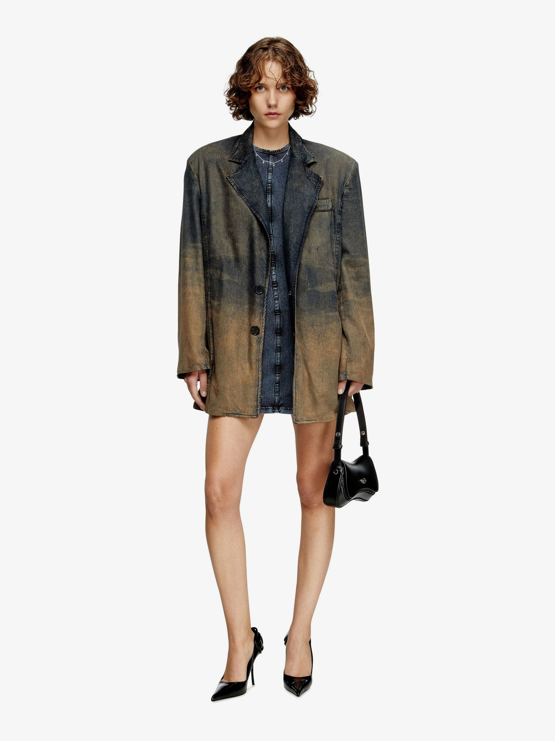 Diesel Women D-Cupsleeves Stretch Cotton Short Dress