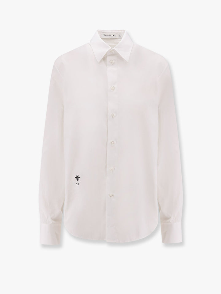 Dior Women Cotton Shirt With Bee And Monogram Embroidery