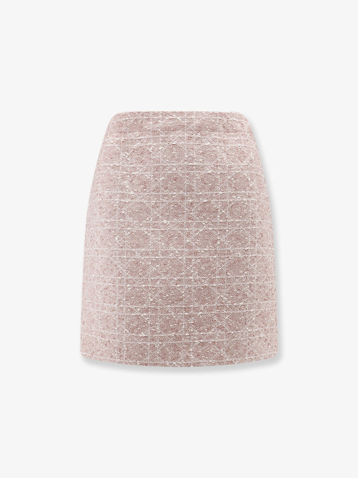 Dior Women Macrocannage Cotton Blend Tweed Mini Skirt