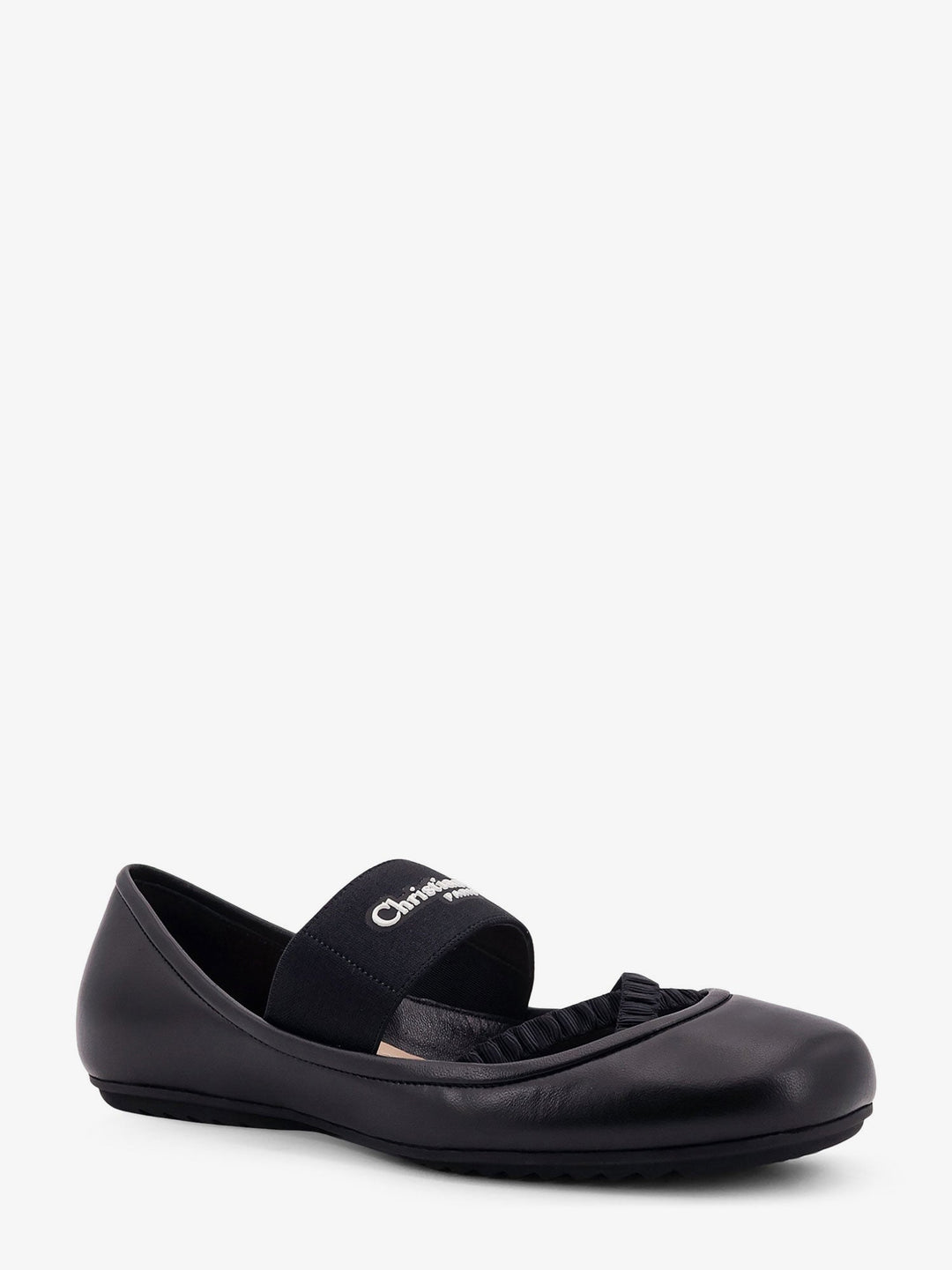Dior Women Shade Leather Ballerinas With Elastic Bands