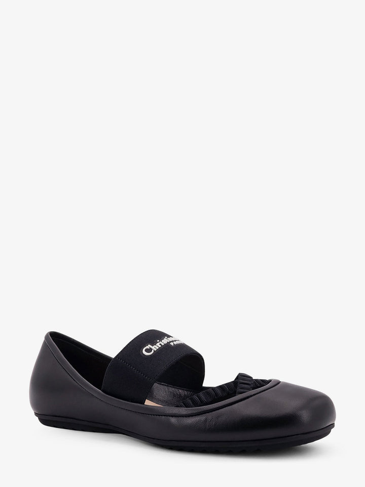 Dior Women Shade Leather Ballerinas With Elastic Bands