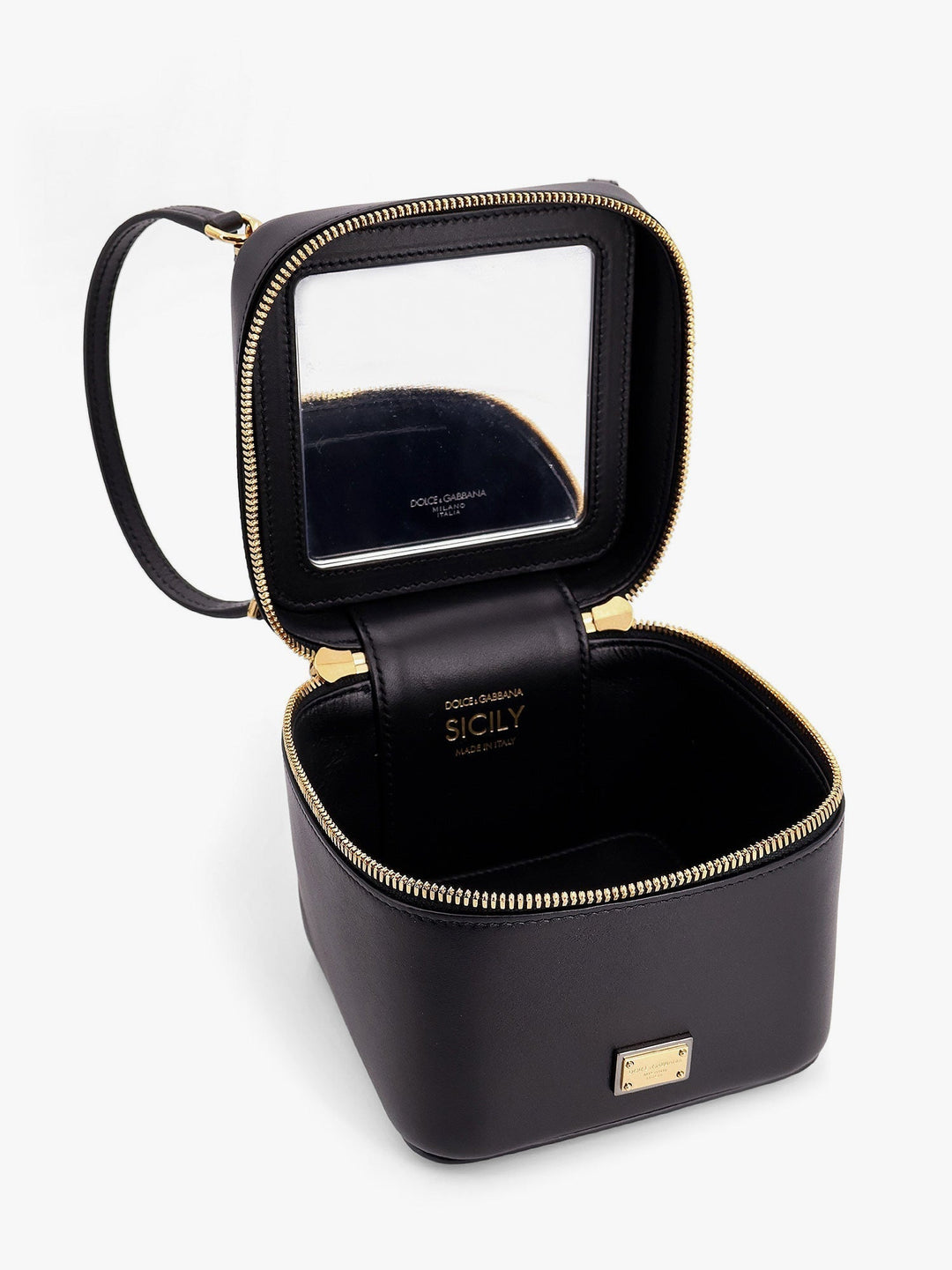 Dolce & Gabbana Women Sicily Leather Handbag With Iconic Logo Plate