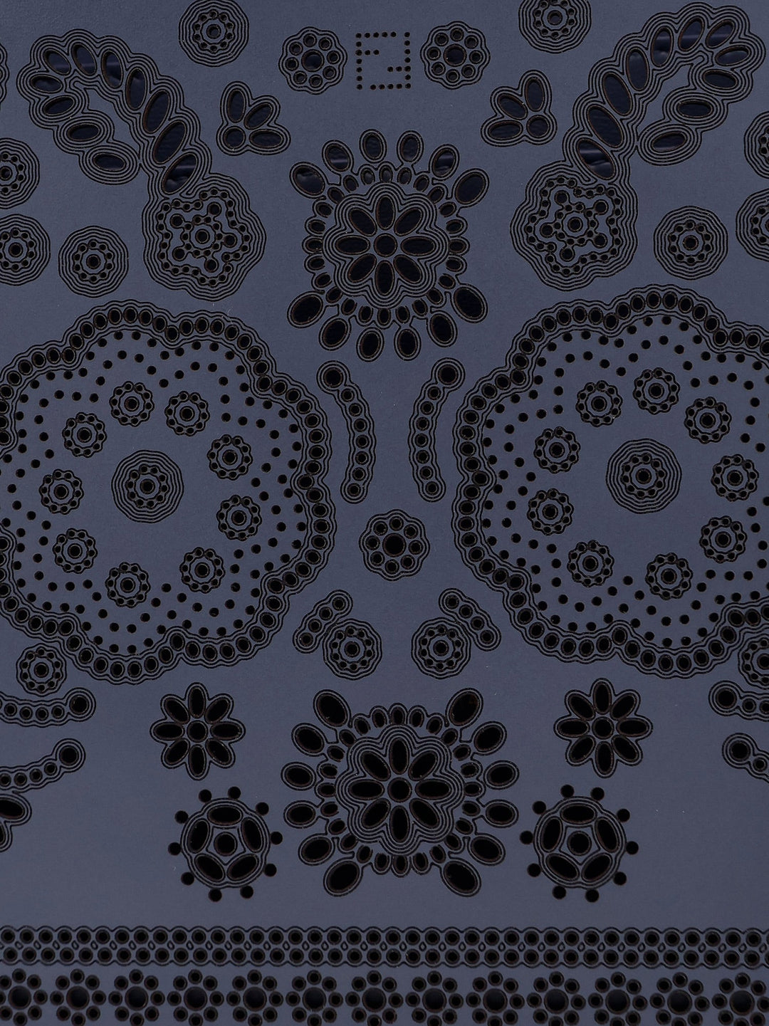 Fendi Women Peekaboo Iseeu Small Leather Shoulder Bag With Laser-Cut Coral Bandana Motif