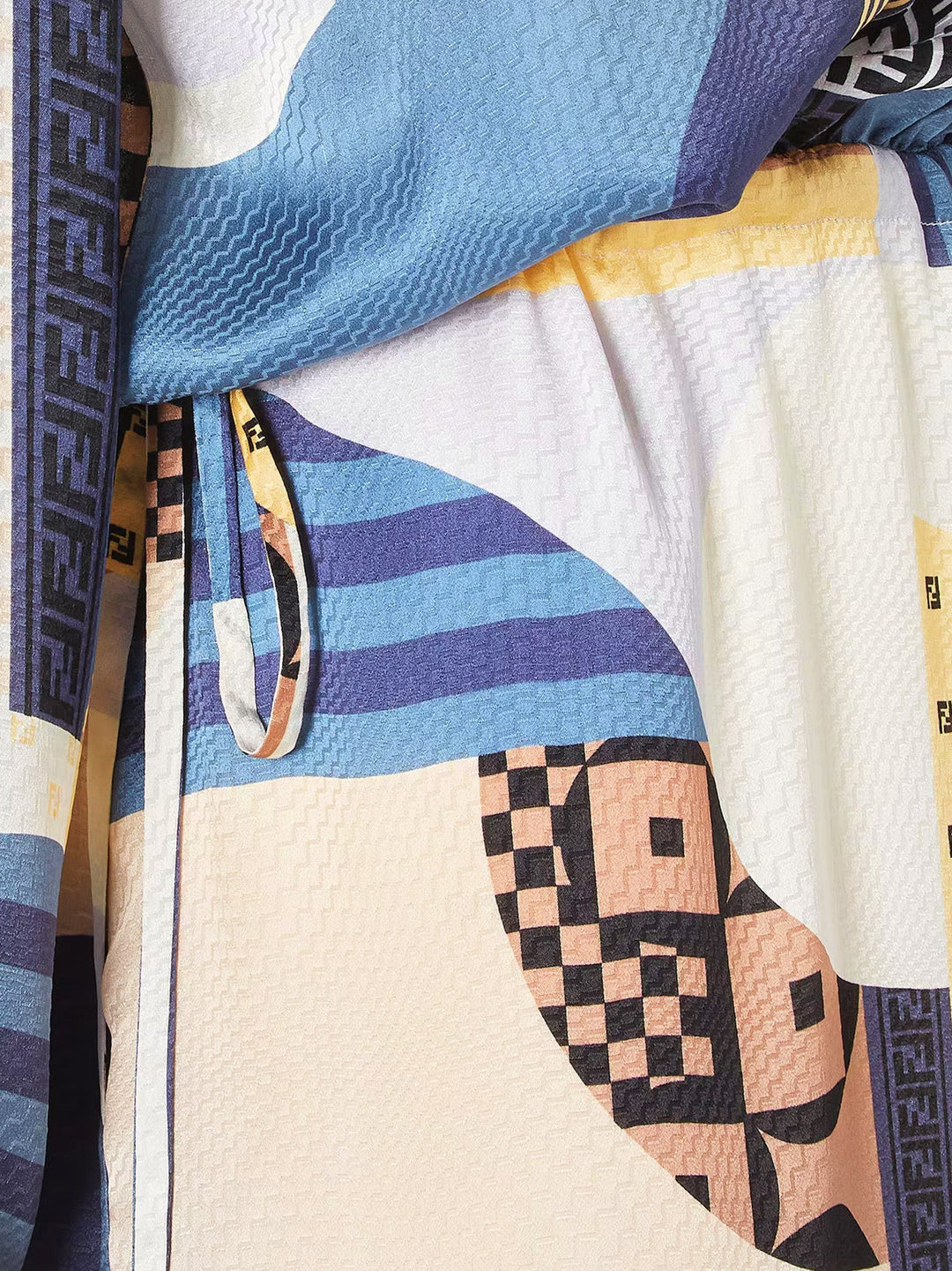 Fendi Women Patchwork Silk Dress