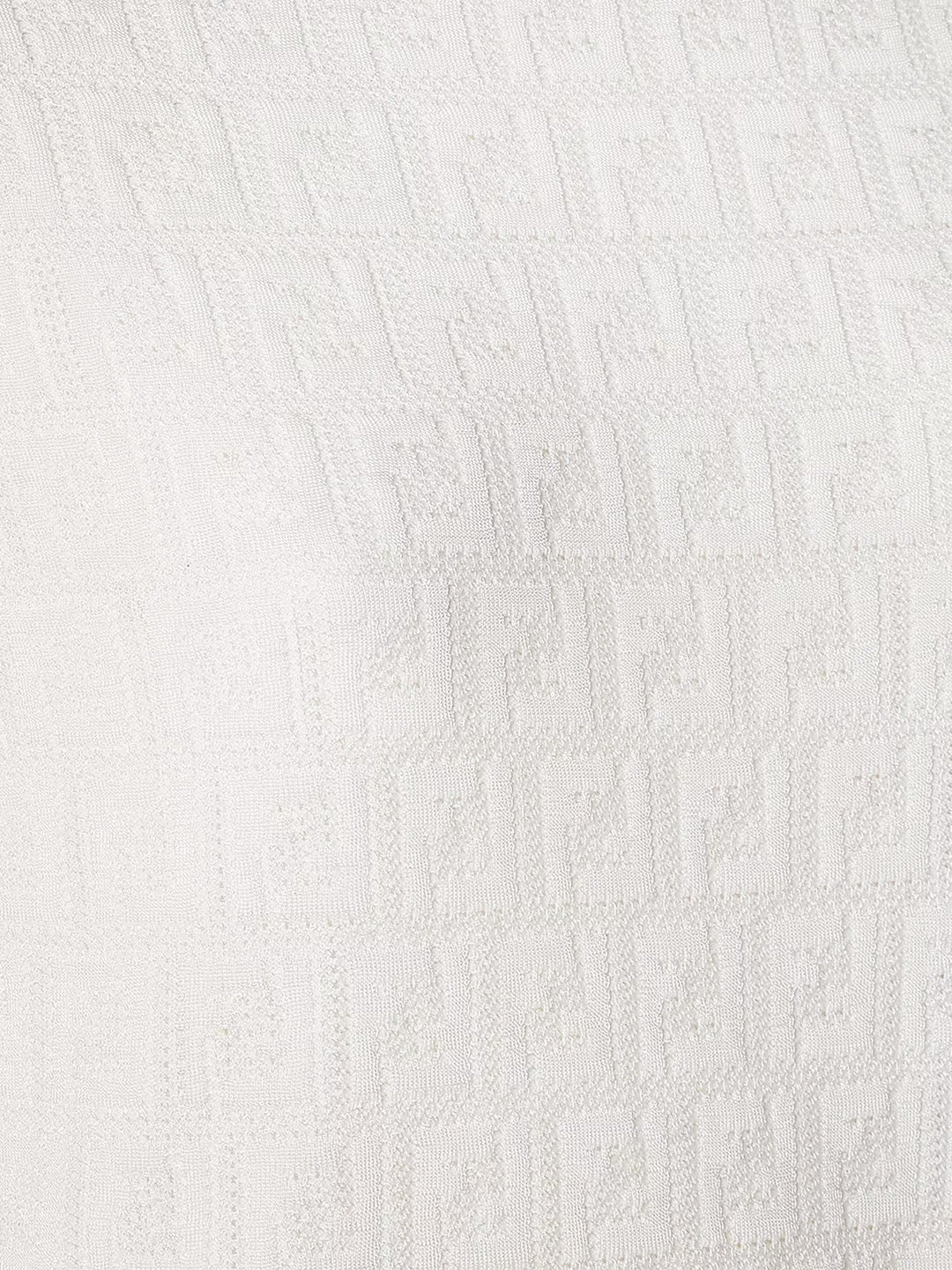 Fendi Women Cotton Blend T-Shirt With All-Over Ff Logo