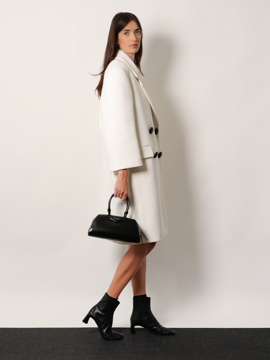 Givenchy Women Antigona East West Small Leather Shoulder Bag